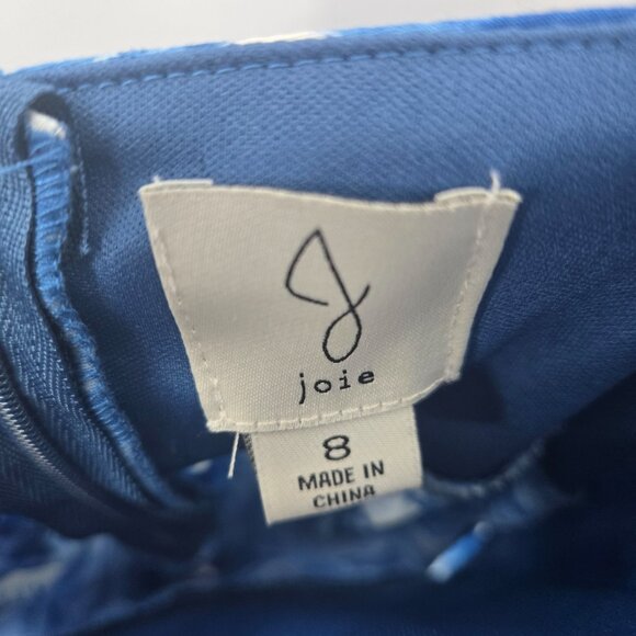 Joie Blue White Floral Tropical Empire Waist Summer Resort Maxi Dress 8 NWOT - Picture 10 of 14